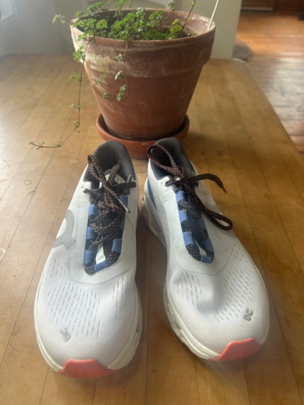ON-Running‎ CLOUDMONSTER Frost/Cobalt women's  WHITE BLUE ORANGE